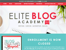 Tablet Screenshot of eliteblogacademy.com